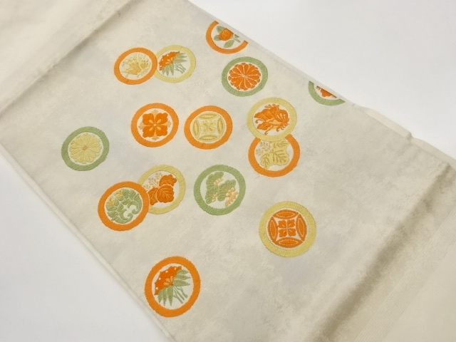 JAPANESE NAGOYA OBI / WOVEN BUTTERFLY